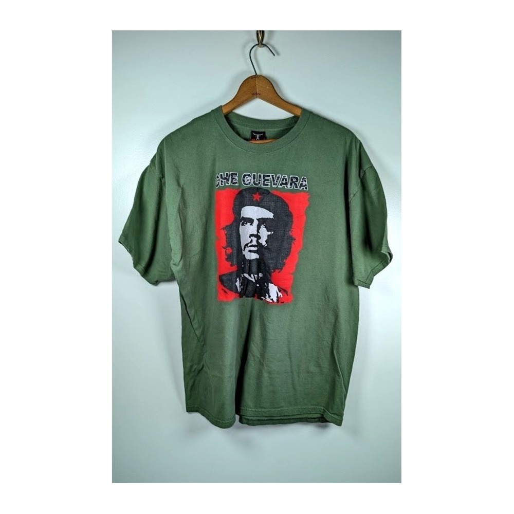 Y2K Che Guevara Graphic T-Shirt Mens 2XL Beefy Heavyweight Revolutionary Cuban